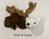 Bear Polar Medium Plush Wall Mount - 'Frankie'