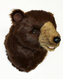 Bear Brown Large Plush Wall Mount - 'Major"