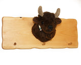 Cap rack with Plush Animal Mount - Bear or Buffalo