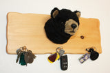Cap rack with Plush Animal Mount - Bear or Buffalo