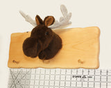 Cap Rack with Plush Animal Mount - Moose or Deer