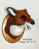 Red Fox Medium Plush Wall Mount - 'Carson'