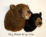 Bear Black Large Plush Wall Mount - 'Ursa'