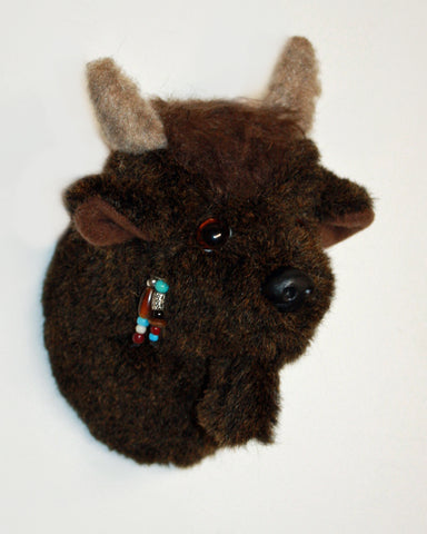 Buffalo Tiny Plush Wall Mount - 'Joseph'