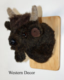 Buffalo Tiny Plush Wall Mount - 'Joseph'
