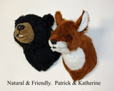 Red Fox Medium Plush Wall Mount - 'Katherine' - Fairgame Wildlife