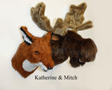 Red Fox Medium Plush Wall Mount - 'Katherine' - Fairgame Wildlife