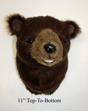 Bear Brown Large Plush Wall Mount - 'Major"