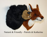 Bear Black Medium Plush Mount - 'Patrick'