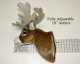 Deer Medium Plush Wall Mount - 'Red'