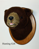 Bear Brown Small Plush Wall Mount - ' Rusty'