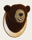 Bear Brown Small Plush Wall Mount - ' Rusty'