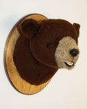 Bear Brown Small Plush Wall Mount - ' Rusty'