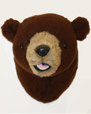 Bear Brown Small Plush Wall Mount - ' Rusty'