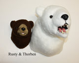 Bear Polar X-Large Plush Wall Mount - 'Thorben'