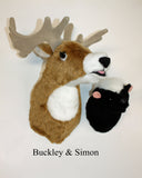 Skunk Small Plush Wall Mount - Simon