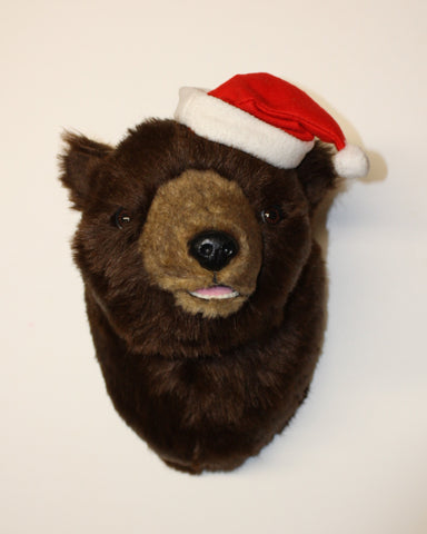 Bear Brown Large Plush Wall Mount - 'Major"